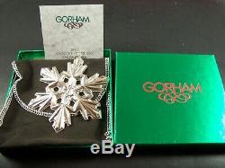 Rare Gorham 1990 1991 and 1992 Sterling Silver Snowflake Christmas Ornaments