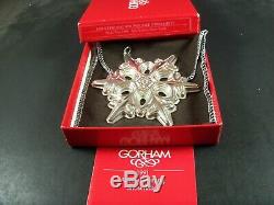 Rare Gorham 1990 1991 and 1992 Sterling Silver Snowflake Christmas Ornaments