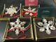 Rare Gorham 1995 1996 1997 and 1998 Sterling Snowflake Christmas Ornaments