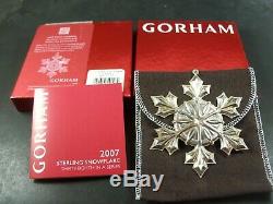 Rare Gorham 2007 Sterling Silver Snowflake Christmas Ornaments