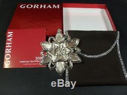 Rare Gorham 2008 Sterling Silver Snowflake Christmas Ornaments