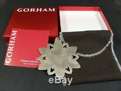 Rare Gorham 2008 Sterling Silver Snowflake Christmas Ornaments