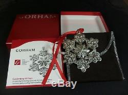 Rare Gorham 2009 Sterling Silver Snowflake Christmas Ornaments