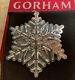 Rare Gorham Sterling Silver Christmas Ornament Snowflake 2012 with Pouch and Box