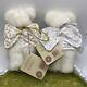 Rare Lot Of 2 Mini 4 Boyds Bears Gold and Silver Angel Bear Christmas Ornaments