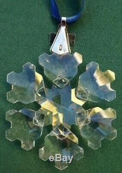 Rare Swarovski Silver Crystal Large Christmas Snowflake Ornament 1994 (No Box)
