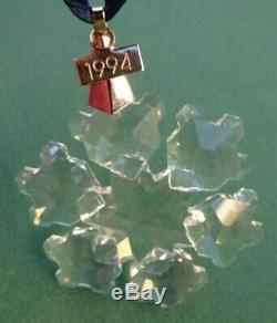 Rare Swarovski Silver Crystal Large Christmas Snowflake Ornament 1994 (No Box)