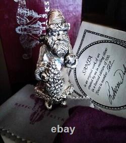 Rebecca Dykstra 1991 Weighted Sterling Father Christmas Ornament