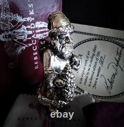 Rebecca Dykstra 1991 Weighted Sterling Father Christmas Ornament