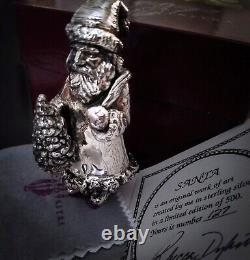 Rebecca Dykstra 1991 Weighted Sterling Father Christmas Ornament