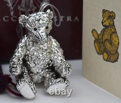 Rebecca Dykstra Sterling Silver Victorian Teddy Bear Ornament Sitting Figurine