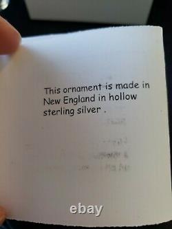 Rebecca Dykstra Sterling silver Christmas Ornament Snowman Rare 100 Made
