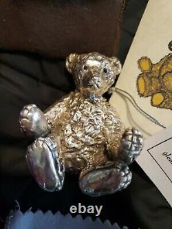 Rebekah Dykstra Sterling silver Christmas Ornament Teddy Bear