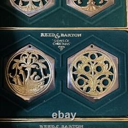 Reed & Barton 12 Days Of Christmas Silver Gold plated Ornaments Complete