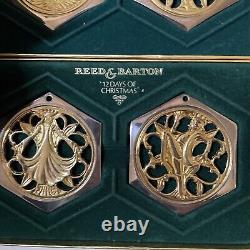 Reed & Barton 12 Days Of Christmas Silver Gold plated Ornaments Complete