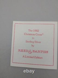 Reed & Barton 1982 Sterling Silver Christmas Cross Ornament MINT, Unused, withBox