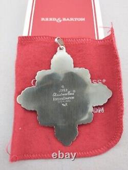 Reed & Barton 1993 Sterling Silver Christmas Cross Ornament New, Mint, withBox