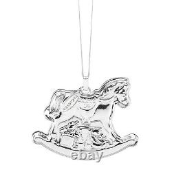 Reed & Barton 2022 Sterling Silver Baby's 1st Rocking Horse Ornament NEW in Box