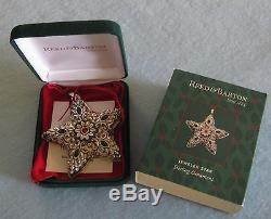 Reed & Barton Jeweled Star Sterling Silver Christmas Ornament
