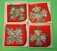 Reed & Barton Lot of 4 Sterling Silver Christmas Cross Ornament withBoxes #15