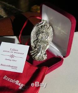 Reed & Barton Sterling Silver Angel Christmas Pendant Ornament Nwt 12th Of 13