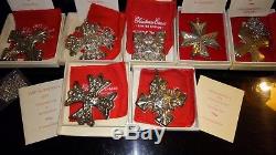 Reed Barton Sterling Silver Christmas Cross Ornament Lot 1973-1980 Vtg Necklace