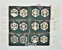 Reed and Barton 12 Days of Christmas Silver Gold Ornament Set COMPLETE EVC