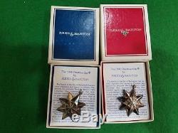Reed and Barton Sterling Silver Christmas Star Ornament. Total 8