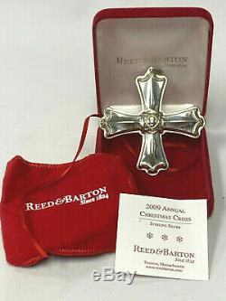 Reed and Barton Sterling Silver Cross Christmas Ornament 2009