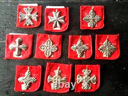 Reed and barton sterling christmas cross ornaments