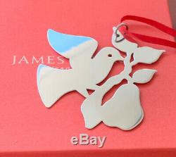 Retired James Avery 925SS Partridge in a Pear Tree Christmas Ornament Gift Box