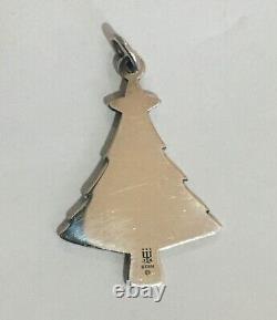 Retired James Avery Christmas Tree With Ornaments Pendant Sterling Silver