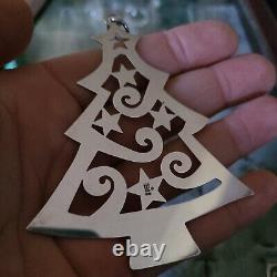 Retired James Avery Sterling 925 cut out Christmas Tree stars and swirls