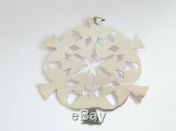 Retired James Avery Sterling Silver Dove Snowflake Christmas Ornament Pendant