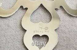 Retired James Avery Sterling Silver Heart Snowflake Christmas Ornament With Box