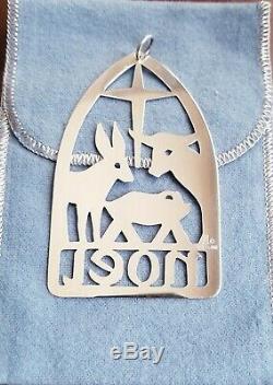 Retired James Avery Sterling Silver Noel Nativity Christmas Ornament With Box