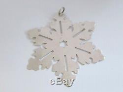 Retired James Avery Sterling Silver Snowflake Christmas Ornament Pendant