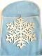 Retired James Avery Sterling Silver Snowflake Christmas Ornament With Box