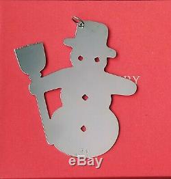 Retired James Avery Sterling Silver Snowman Christmas Ornament