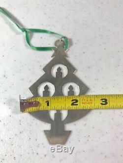 Retired James Avery Tree with Candles 925 Sterling Silver Christmas Ornament