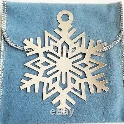 Retired & Rare James Avery Sterling Silver Snowflake Christmas Ornament With Box