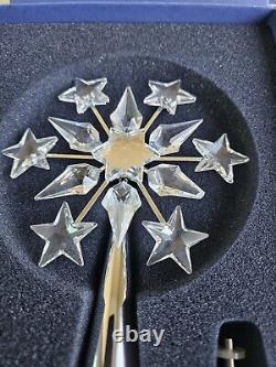 Retired Swarovski Silver Rhodium Star Christmas Tree Topper Model 632784