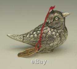 Rm Trush Cazenovia Sterling Silver Song Bird Christmas Ornament 1972 Vintage