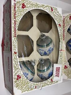 SHINY BRITE Lot Of 15 CHRISTMAS Ornaments STENCILED MERCURY HORSE CARRIAGE USA