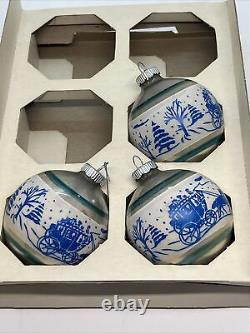 SHINY BRITE Lot Of 15 CHRISTMAS Ornaments STENCILED MERCURY HORSE CARRIAGE USA