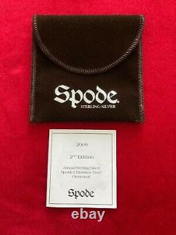SPODE SECOND EDITION 2009 Sterling Silver Christmas Tree Ornament in Box. RARE