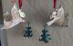 STERLING SILVER SET OF 2 ANGEL CHRISTMAS ORNAMENT BY EMILIA CASTILLO Turquoise