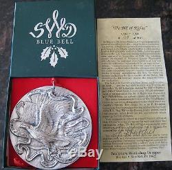 Sculpture Workshop THE BILL OF RIGHTS Sterling Silver Christmas Ornament -1991