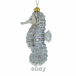 Sea Horse Glass Christmas Ornament
