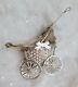 Sebnitz BABY CARRIAGE with Wax Baby, Dresden Trims, German Wire, Glass beads